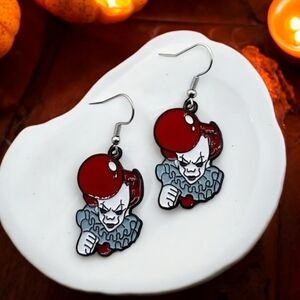 Pennywise Clown Women's‎ Halloween Spooky Fashion Earrings